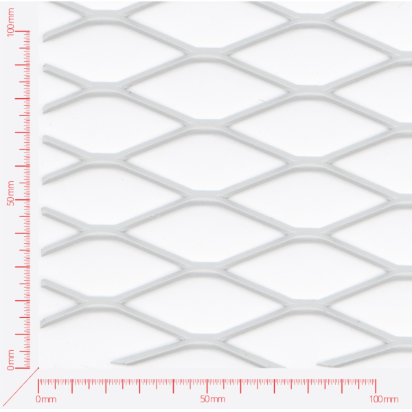 Expanded metal, Mesh diamond, length 62mm, width 21mm, strand width 2,5mm