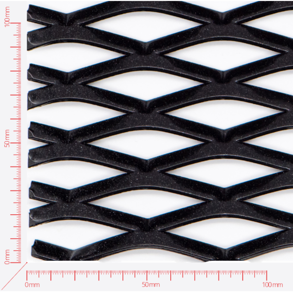Expanded metal, Mesh diamond, length 62mm, width 23mm, strand width 7mm