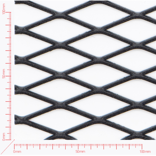 Expanded metal, Mesh diamond, length 62,5mm, width 25mm, strand width 3mm