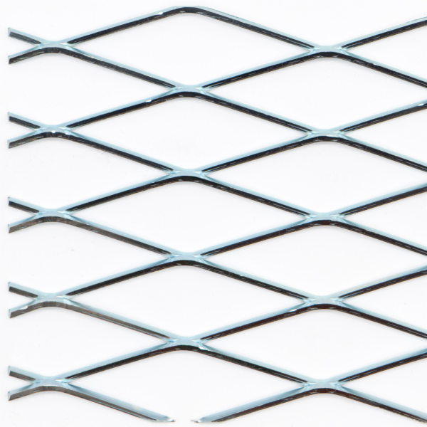 Expanded metal, Mesh diamond, length 125mm, width 40mm, strand width 4mm