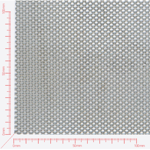 Expanded metal, Mesh round flattened, length 5mm, width 3,8mm, strand width 1mm