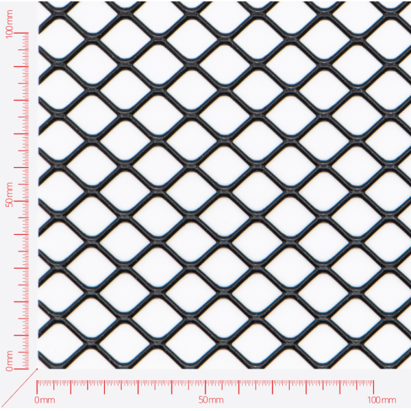 Expanded metal, Mesh square flattened, length 20mm, width 15mm, strand width 1,7mm