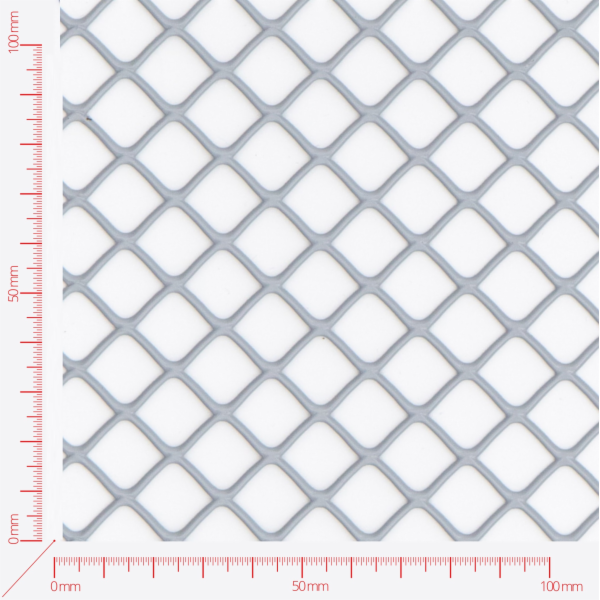Expanded metal, Mesh square flattened, length 20mm, width 17mm, strand width 1,5mm