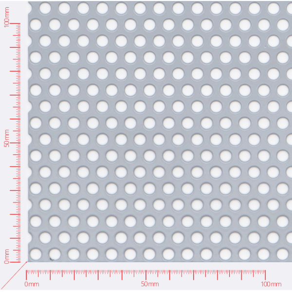 Perforated sheet, perforation round staggered, hole 5mm, pitch 8mm