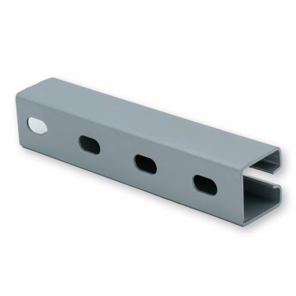 Edge profile WG40 perforated; material steel, slot width 7,5mm; Length: 3,100 mm