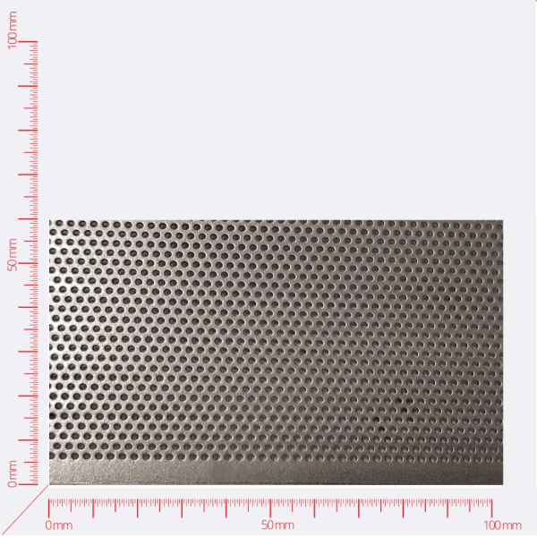Perforated sheet, perforation round staggered, hole 1,25mm, pitch 2,3mm