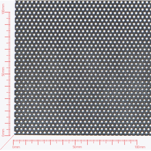 Perforated sheet, perforation round staggered, hole 2mm, pitch 3,5mm