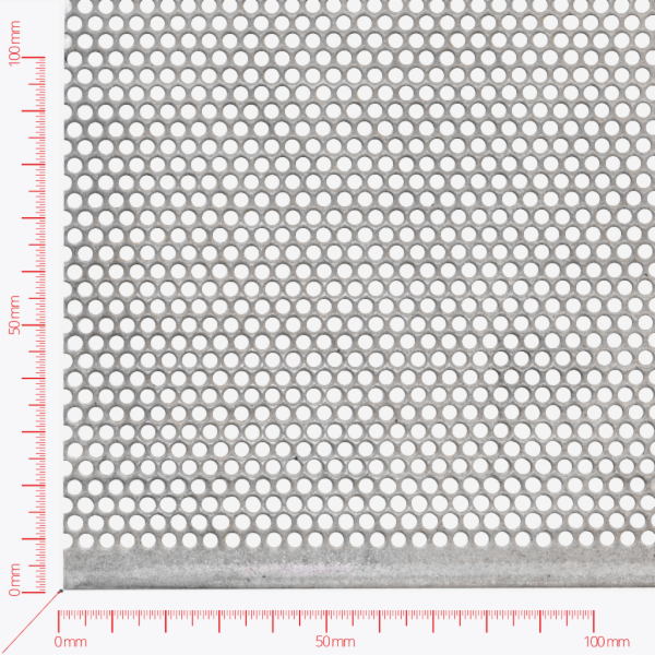 Perforated sheet, perforation round staggered, hole 3mm, pitch 5mm