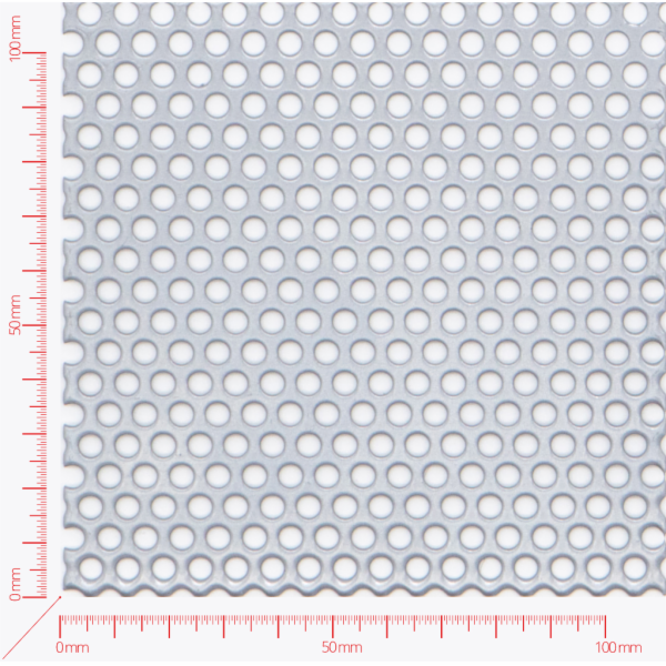 Perforated sheet, perforation round staggered, hole 4mm, pitch 6mm