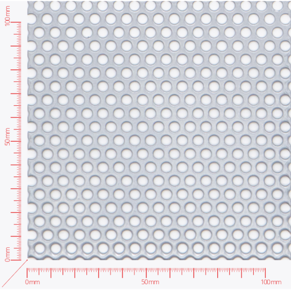 Perforated sheet, perforation round staggered, hole 4mm, pitch 6mm