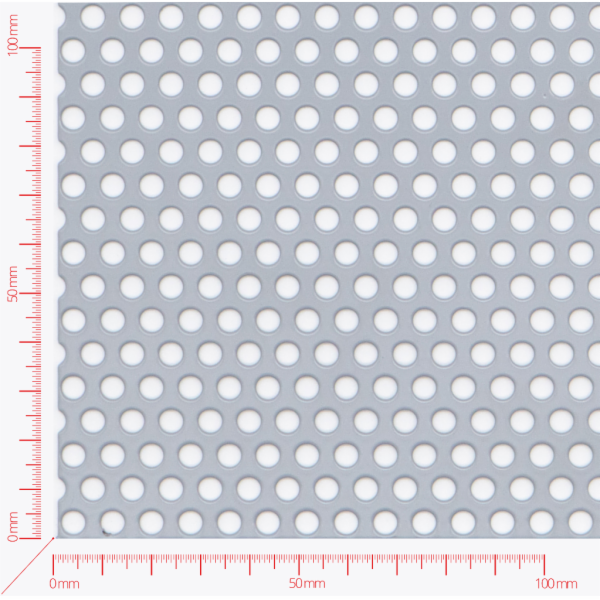 Perforated sheet, perforation round staggered, hole 5mm, pitch 8mm