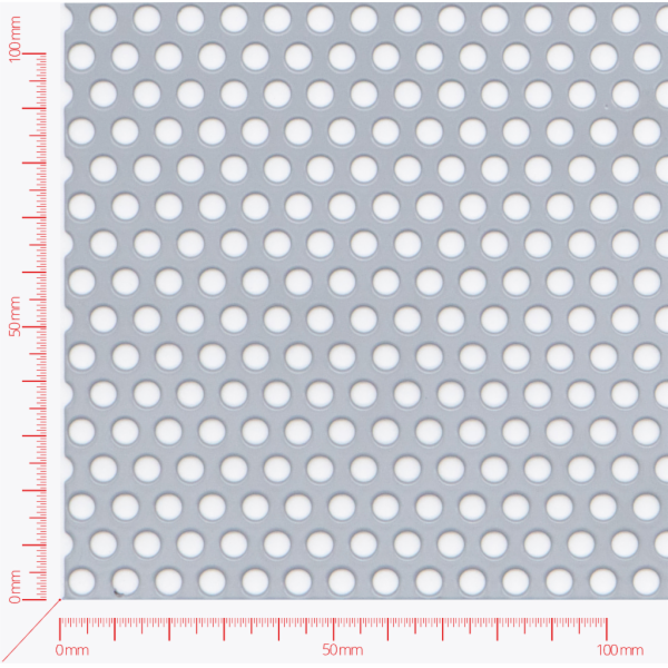 Perforated sheet, perforation round staggered, hole 5mm, pitch 8mm