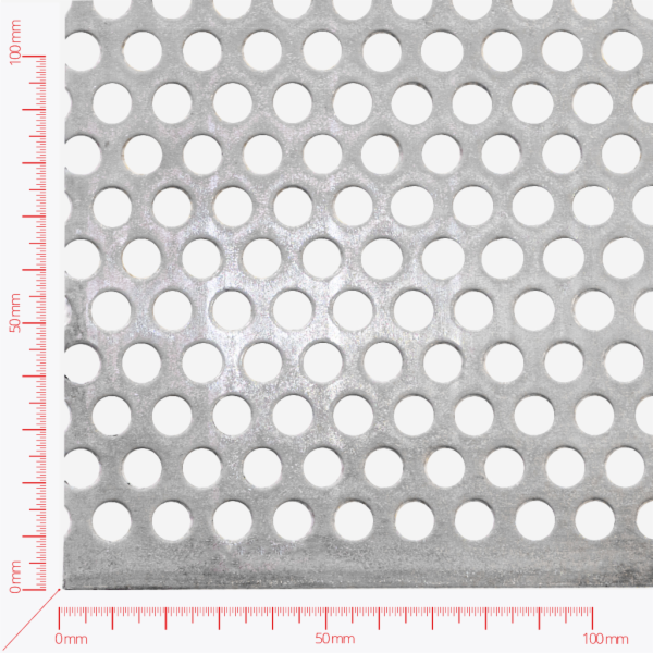 Perforated sheet, perforation round staggered, hole 8mm, pitch 12mm