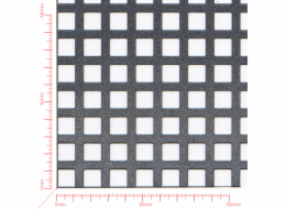 Perforated sheet, perforation square straight, hole 10mm, pitch 15mm
