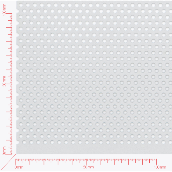 Perforated metal ceiling panel RAL 9003 white 