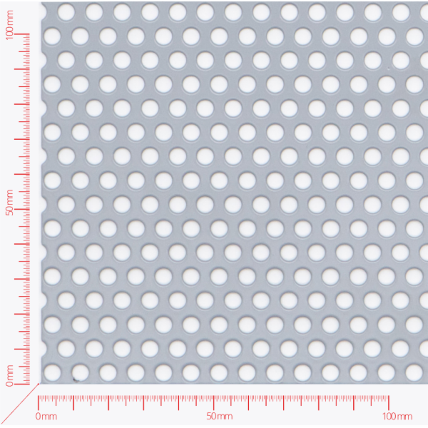 Perforated sheet, perforation round staggered, hole 5mm, pitch 8mm