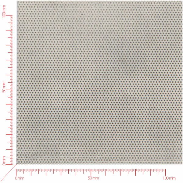 Perforated sheet, perforation round staggered, hole 0,75mm, pitch 1,5mm