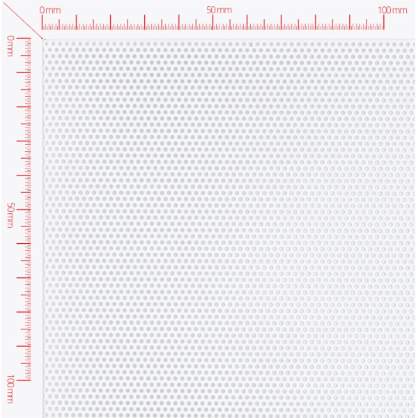 Perforated sheet, perforation round staggered, hole 1mm, pitch 2mm