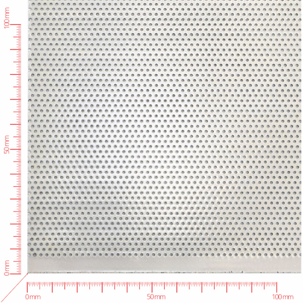 Perforated sheet, perforation round staggered, hole 1,25mm, pitch 2,5mm