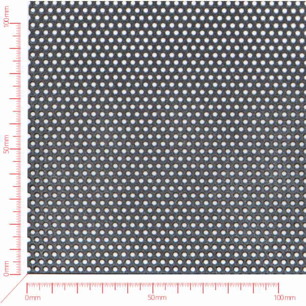 Perforated sheet, perforation round staggered, hole 2mm, pitch 3,5mm