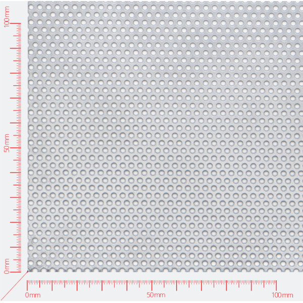 Perforated sheet, perforation round staggered, hole 2mm, pitch 4mm