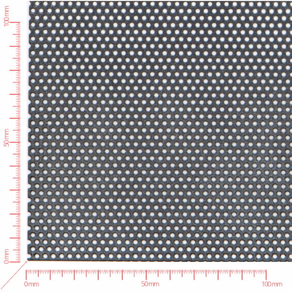 Perforated sheet, perforation round staggered, hole 2mm, pitch 3,5mm