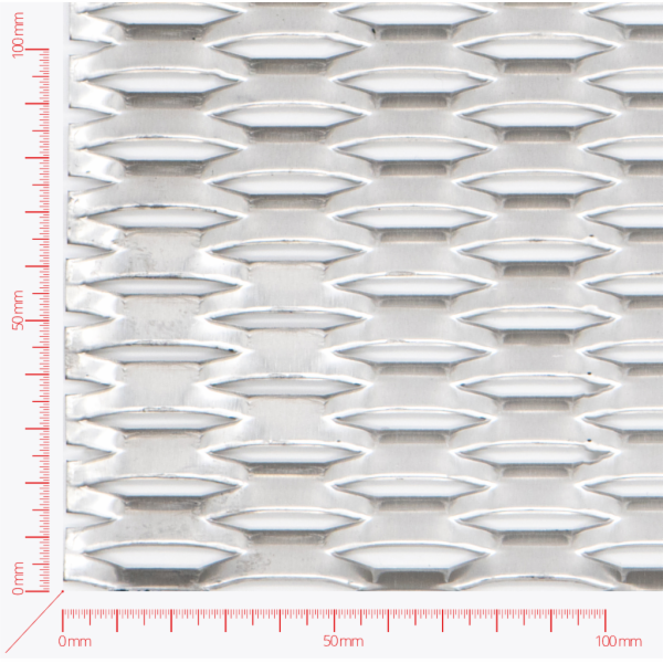 POWER, Expanded metal, Mesh hexagonal, length 47mm, width 13mm, strand width 5mm