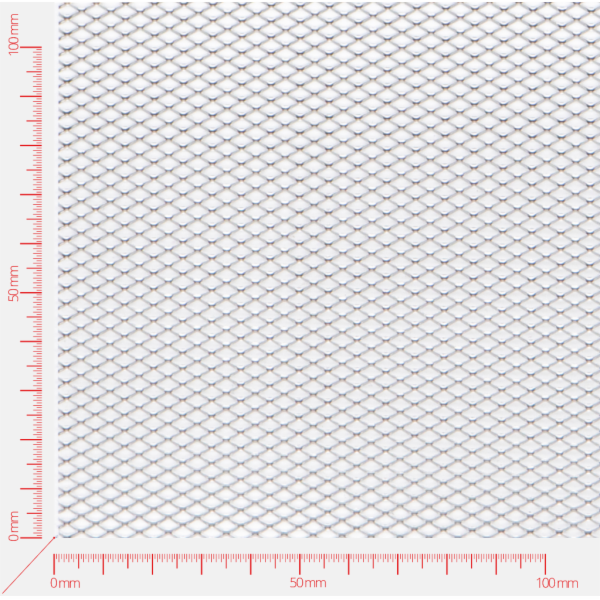 Expanded metal, Mesh diamond, length 6mm, width 3mm, strand width 0,8mm