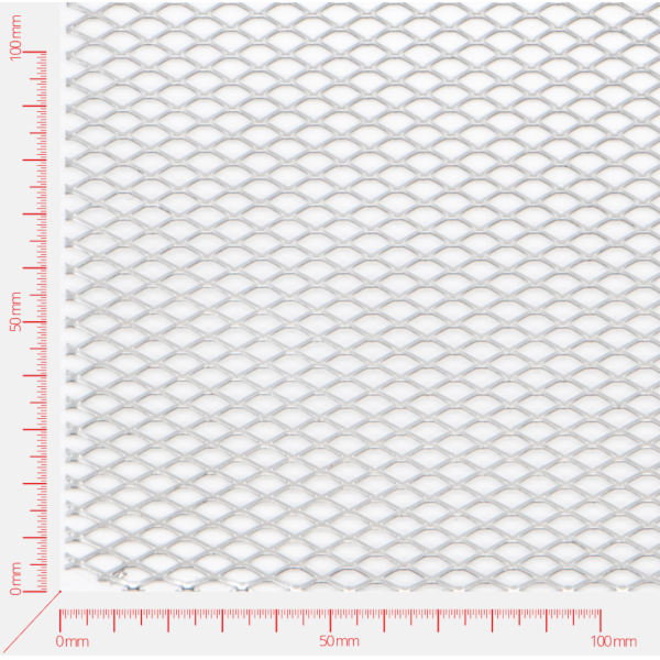 Expanded metal, Mesh diamond, length 10mm, width 5mm, strand width 1mm
