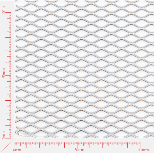 Expanded metal, Mesh diamond, length 16mm, width 8mm, strand width 1,5mm