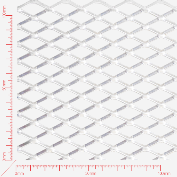 Expanded metal, Mesh diamond, length 22mm, width 12mm, strand width 2,5mm