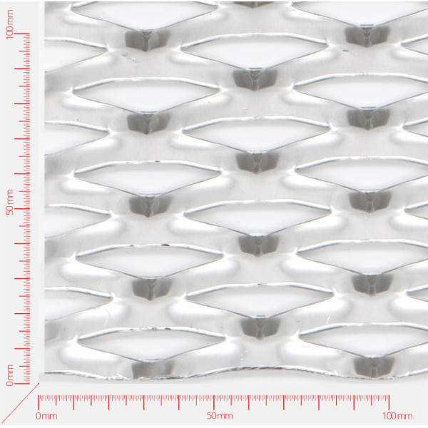 CHALLENGE Expanded metal, Mesh diamond, length 62,5mm, width 25mm, strand width 9,1mm