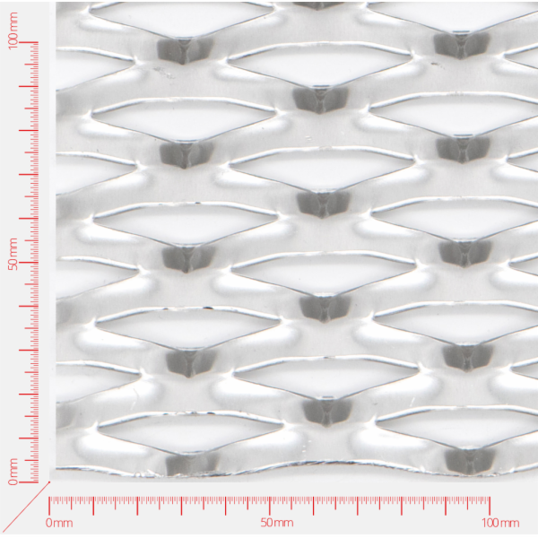 CHALLENGE Expanded metal, Mesh diamond, length 62,5mm, width 25mm, strand width 9,1mm