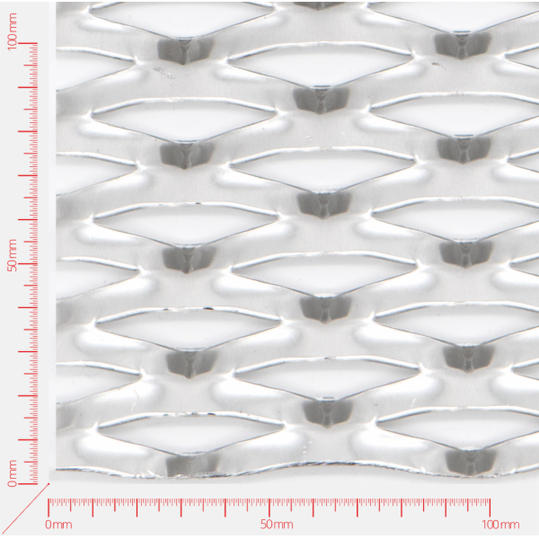 CHALLENGE Expanded metal, Mesh diamond, length 62,5mm, width 25mm, strand width 9,1mm
