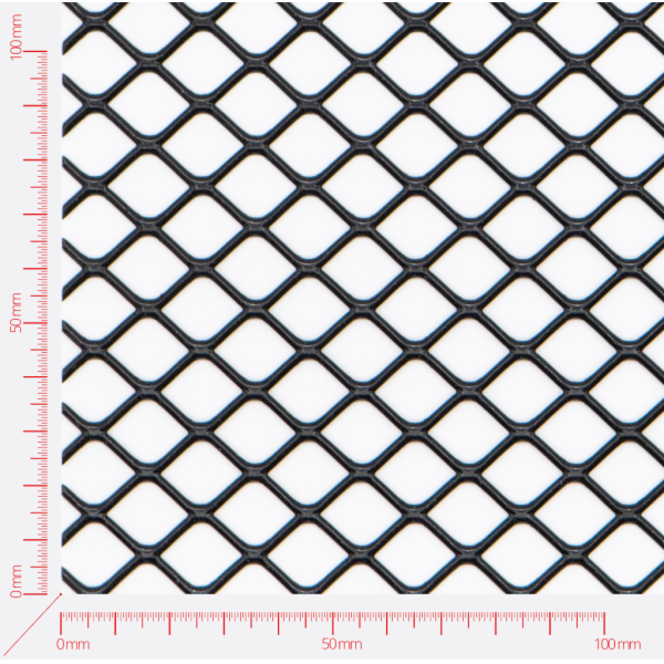 Expanded metal, Mesh square flattened, length 20mm, width 15mm, strand width 1,7mm