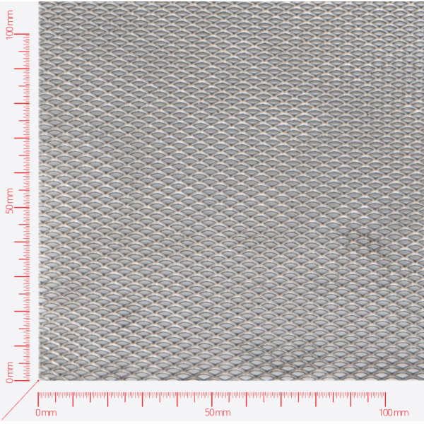 Expanded metal, Mesh diamond, length 6mm, width 3mm, strand width 0,8mm