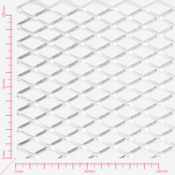 Expanded metal, Mesh diamond, length 22mm, width 12mm, strand width 1,6mm