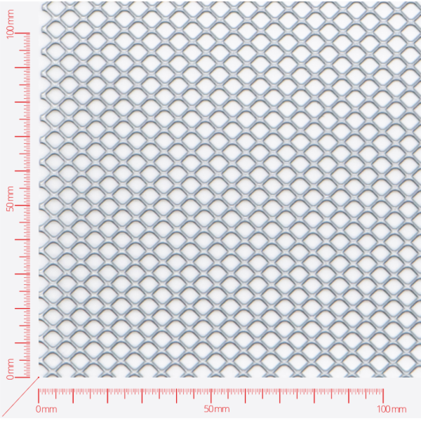 Expanded metal, Mesh square flattened, length 8mm, width 7mm, strand width 1mm