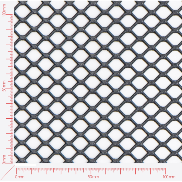 Expanded metal, Mesh square flattened, length 16mm, width 12mm, strand width 1,5mm