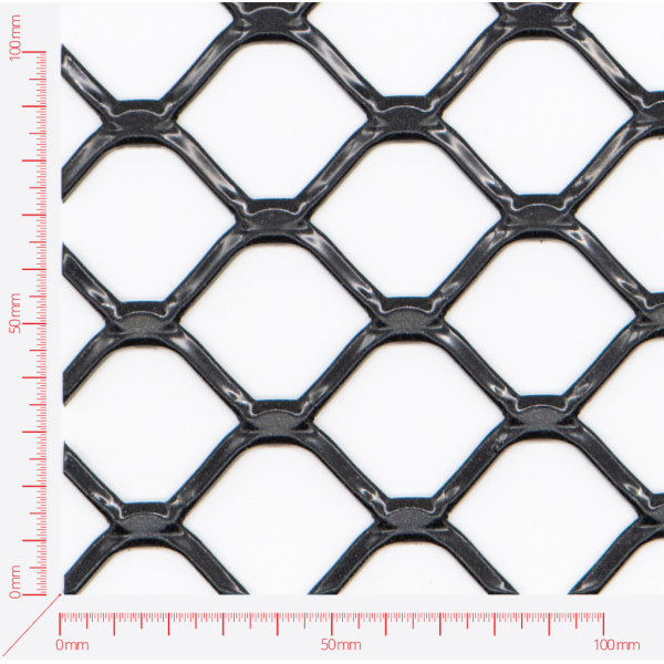 Expanded metal, Mesh square flattened, length 50mm, width 37mm, strand width 4,5mm
