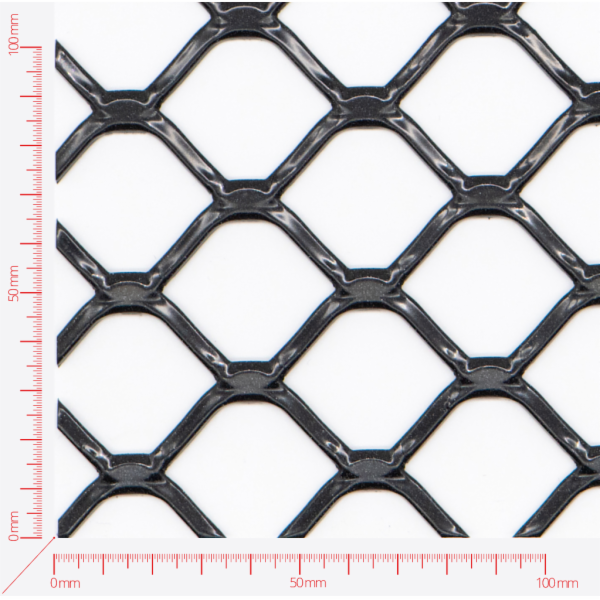 Expanded metal, Mesh square flattened, length 50mm, width 37mm, strand width 4,5mm