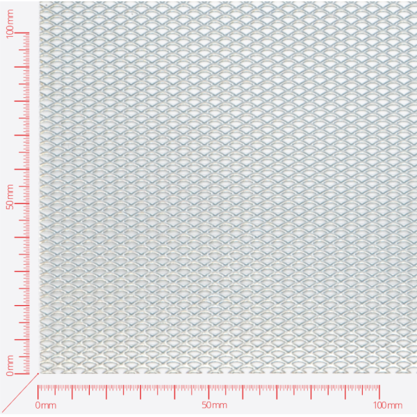 Expanded metal, Mesh diamond, length 6mm, width 3mm, strand width 0,8mm