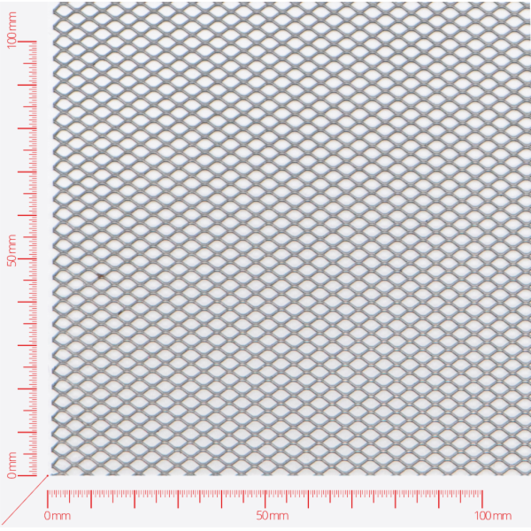 Expanded metal, Mesh diamond, length 6mm, width 3,7mm, strand width 0,5mm