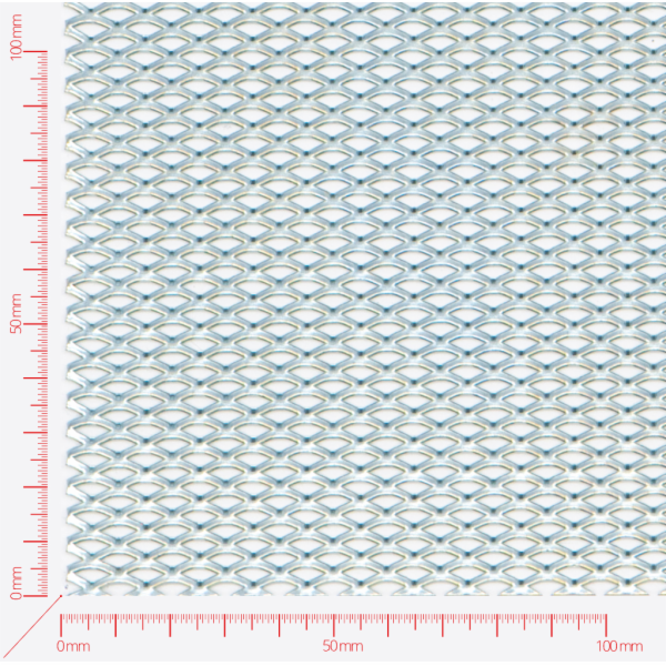 Expanded metal, Mesh diamond, length 10mm, width 5mm, strand width 1,6mm