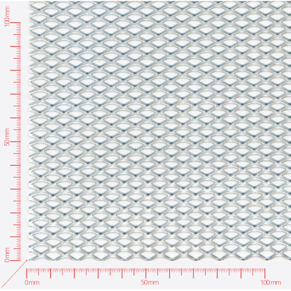 Expanded metal, Mesh diamond, length 10mm, width 5mm, strand width 1,6mm
