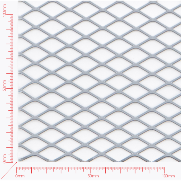 Expanded metal, Mesh diamond, length 22mm, width 12mm, strand width 1,6mm