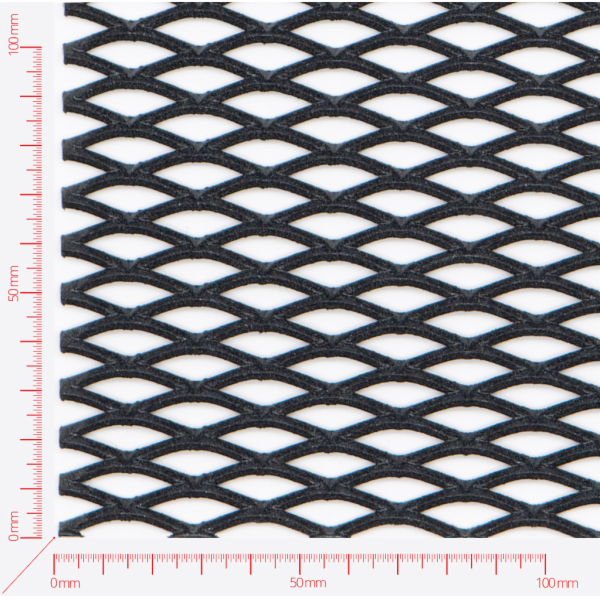 Expanded metal, Mesh diamond, length 28mm, width 10mm, strand width 2,5mm