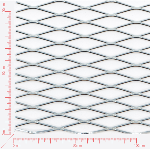 Expanded metal, Mesh diamond, length 40mm, width 12,5mm, strand width 1,6mm