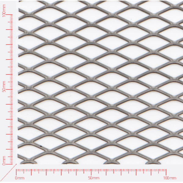 Expanded metal, Mesh diamond, length 28mm, width 13mm, strand width 2mm
