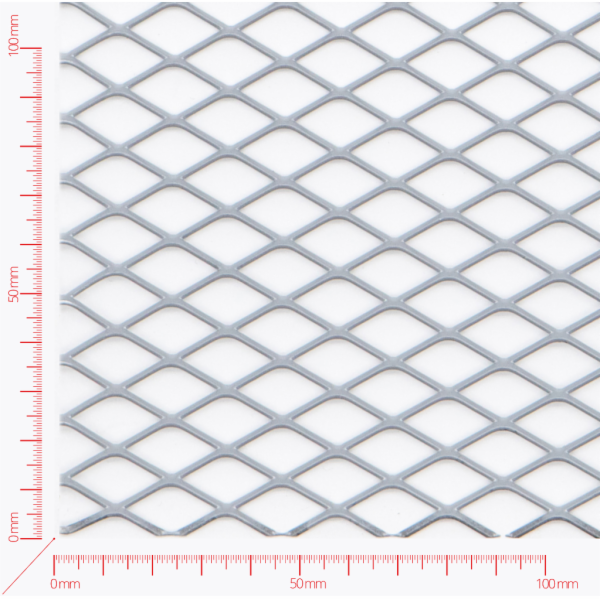 Expanded metal, Mesh diamond, length 22mm, width 12mm, strand width 1,6mm